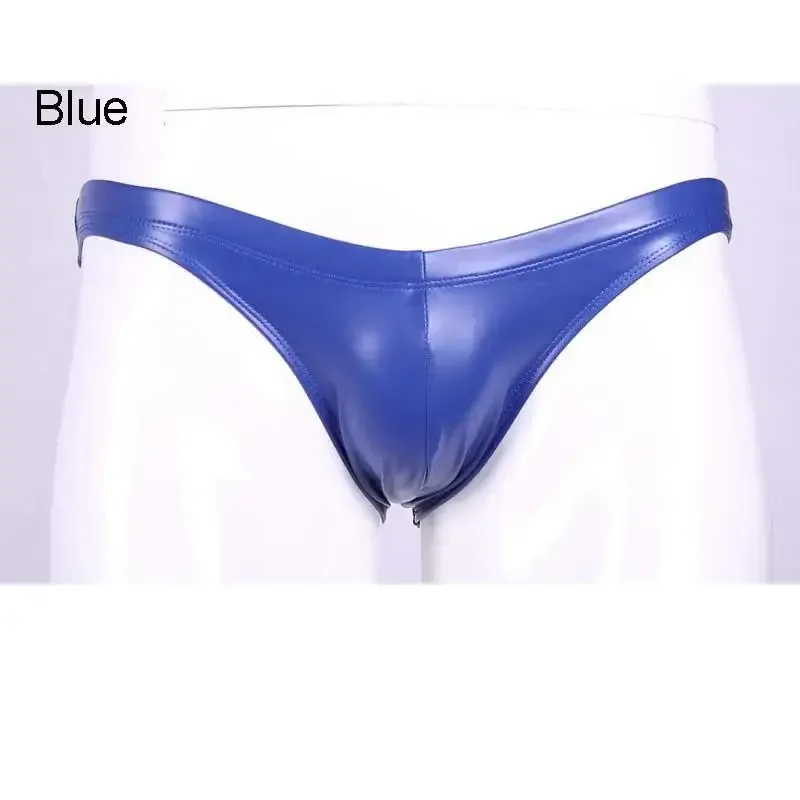 Celana Renang Mengkilap Minyak Busa PU Elastis Bokong Rendah Pengangkat Bikini Slip Shirring Jahitan Selangkangan Pakaian Dalam Celana Pendek Mandi