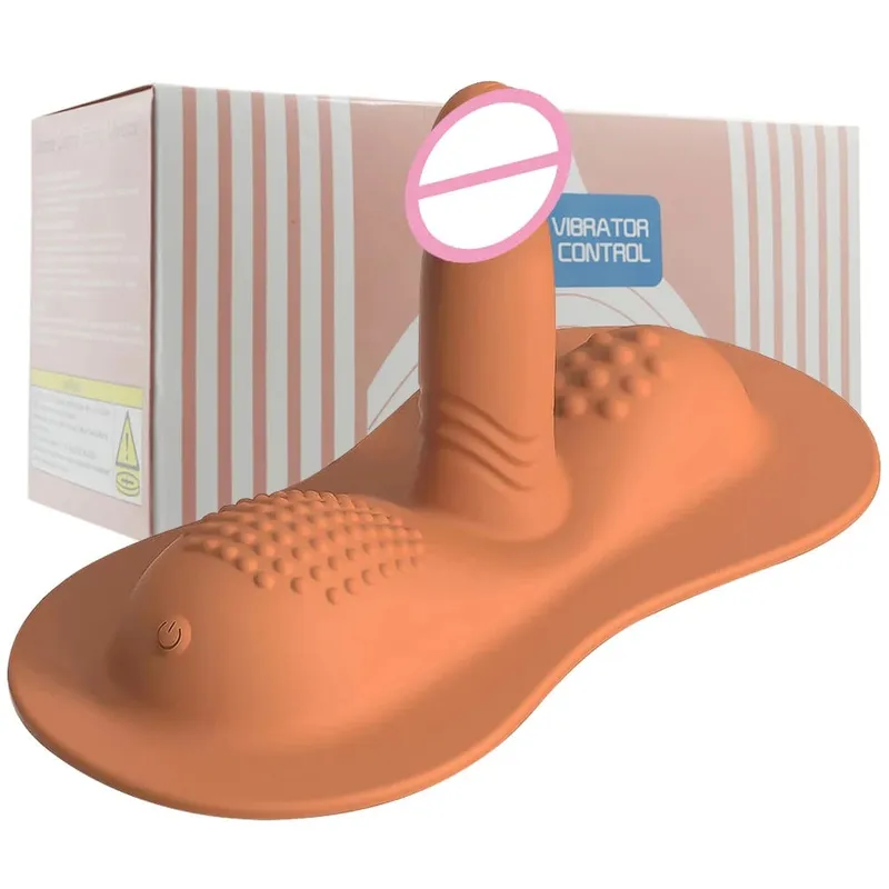 Cushion Style Female Dildo Vibrator Remote Control 10 Modes Clitoral Anal G-Spot Stimulator Female Masturbator Sex Toy for Woman