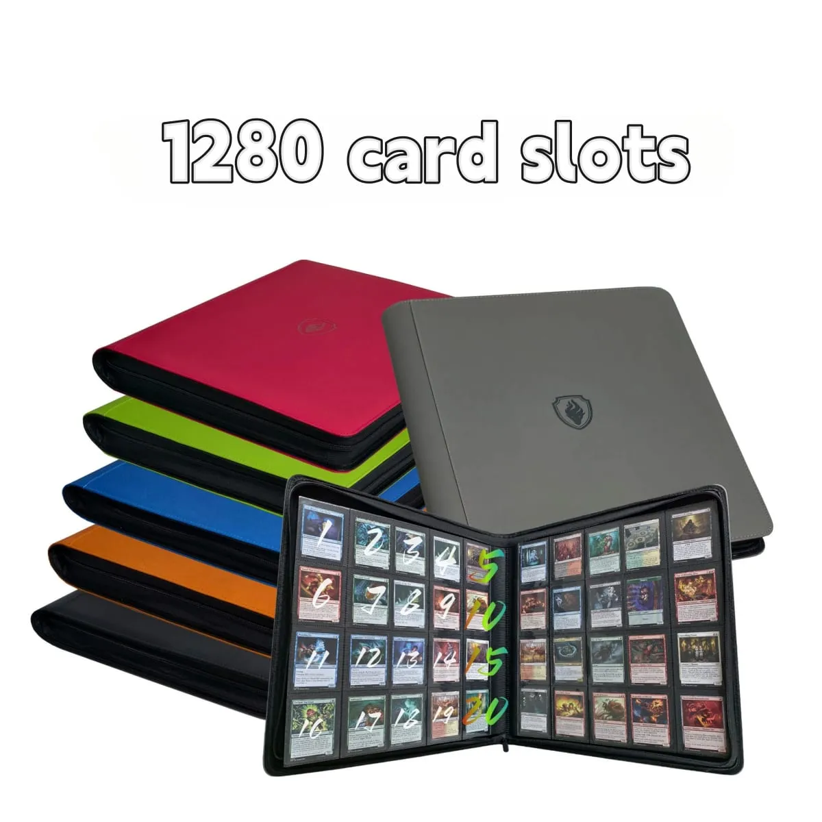 1280+ Cards 20 Pocket Card Binder Collector Card Album - Pages Compatible for Game Cards Sports Cards and Other Cards