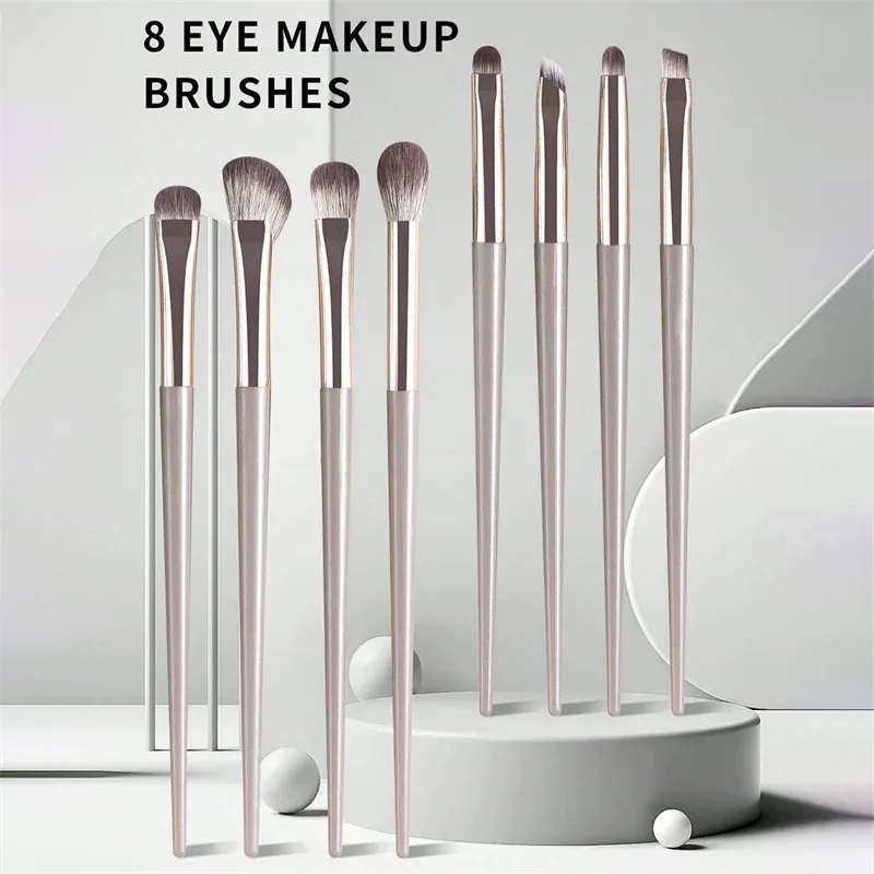 8pcs Eyes Makeup Brushes Set Professional Soft Contouring Eyeshadow Eyeliner Eyebrow Brush Facial Beauty Cosmetic Brushes Tool