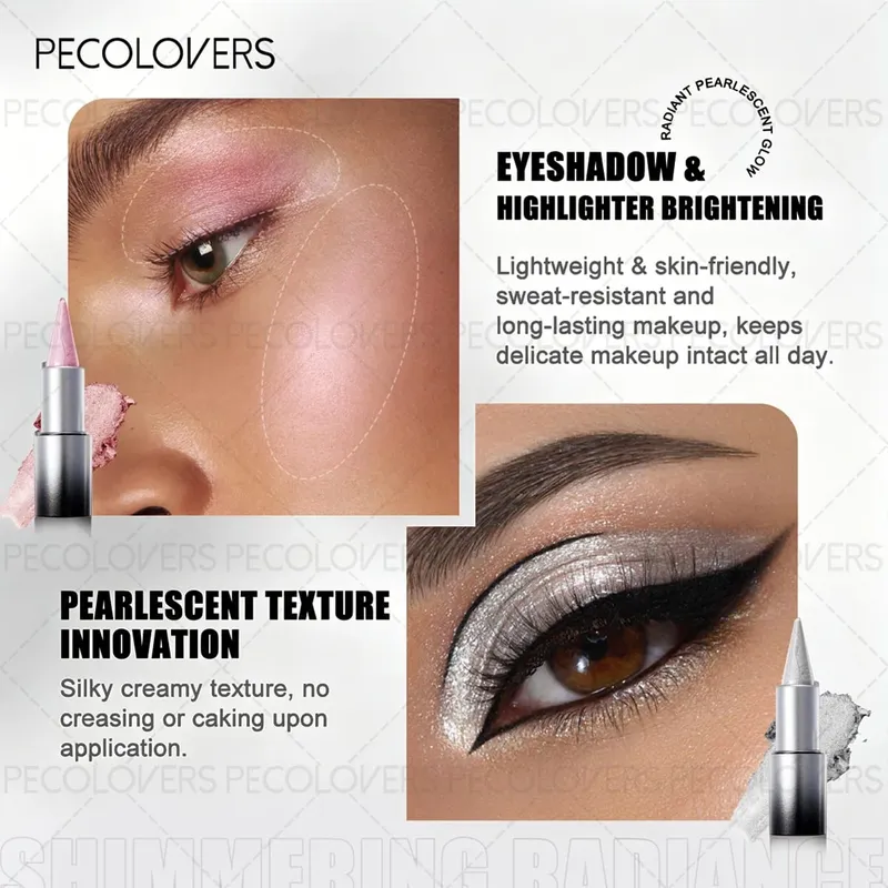 7PCS/SET Eyeshadow Stick Waterproof Eyeliner Mascara with Makeup Brushes & Eye Makeup Aid Tool Women's Gift — image 4