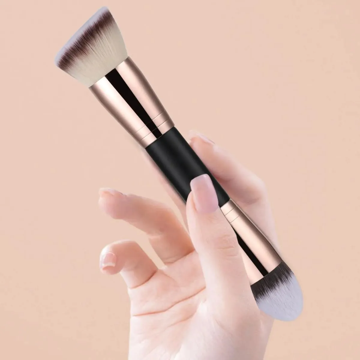 Foundation Makeup Brush Double Ended Makeup Brushes For Blending Liquid Powder Concealer Cream Cosmetics Blush Brush
