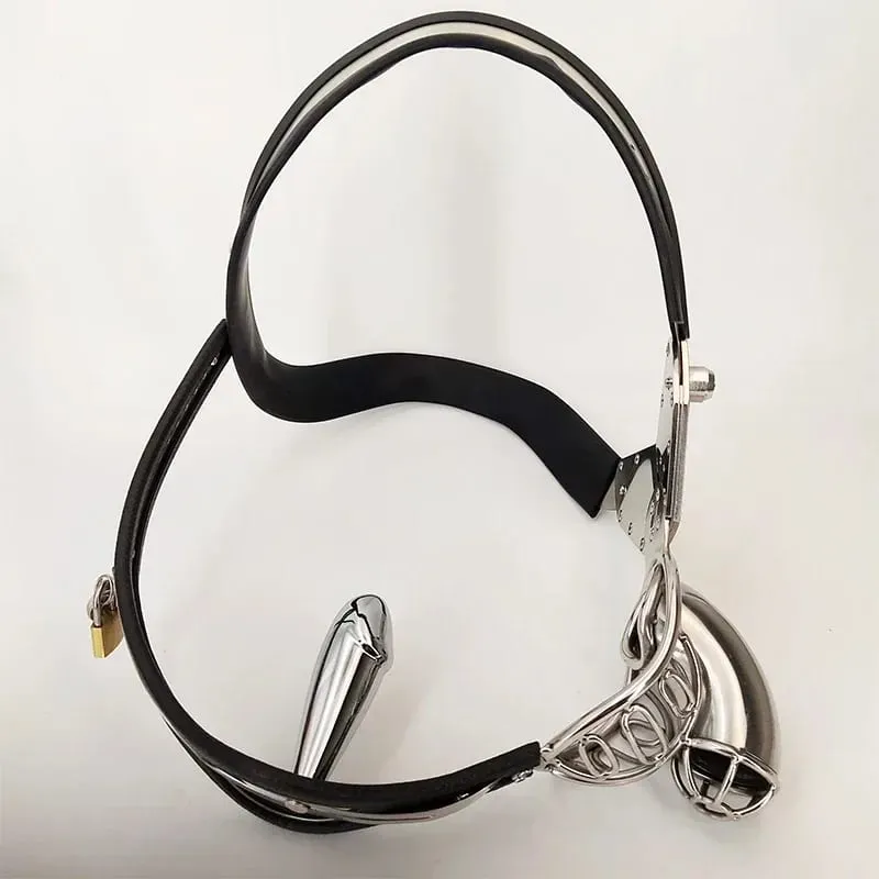 Male Stainless Steel Chastity Belt Lockable Chastity Cage Silicone Adjustable Waist Chastity Device BDSM Slave Sex Toy for Men
