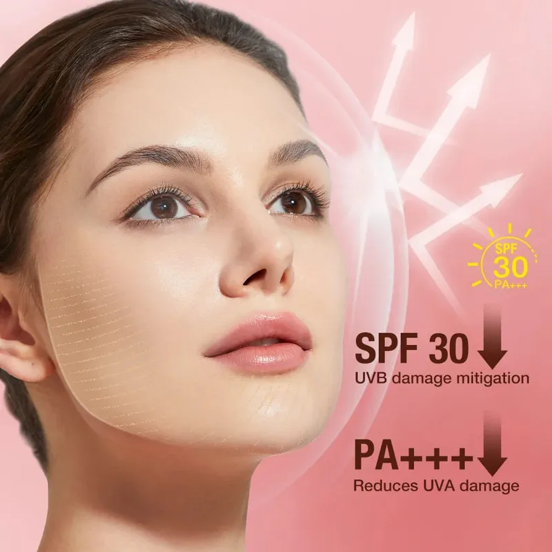 O.TWO.O 3 stks Make-up Set 3 In 1 Lippenstift Blush Stick SPF 30PA + Gezicht Instelling Poeder Gezicht Primer Make-up Basis Cosmetica Kit