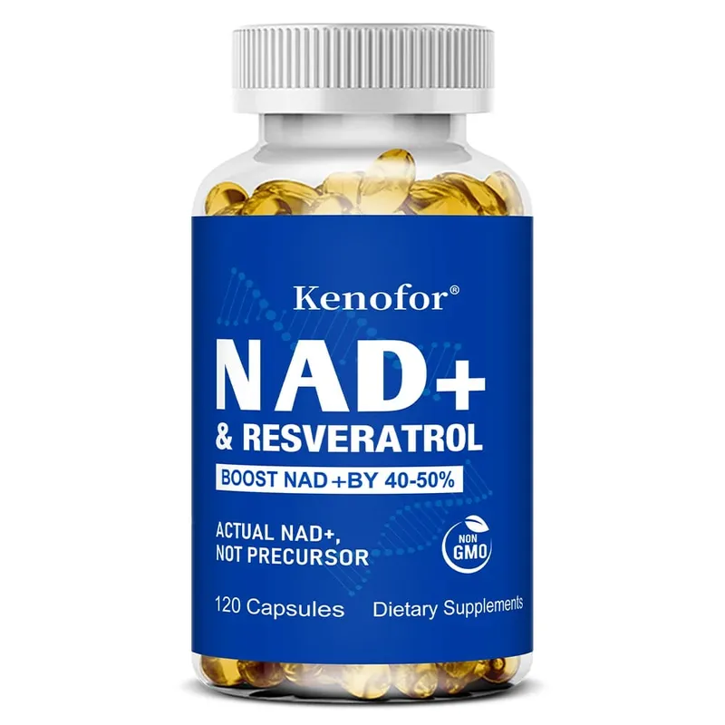 Kenofor NAD+ Supplements with Resveratrol - Anti-Aging Supports Natural Energy - Improve The Immune System Veggie Capsuels