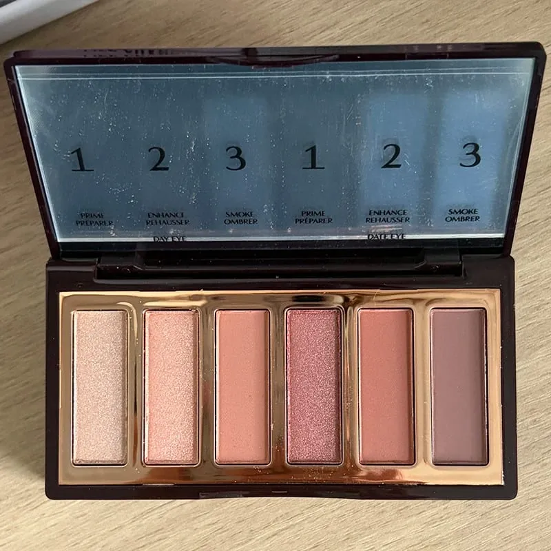 Luxury Charlotte Tilbury Brand Makeup 6 Colors Eye Shadow Disc 8.2g Matte Pearl Finish Naked Color Series Beauty Eye Cosmetics