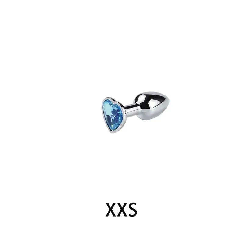 5 Sizes Stainless Steel Crystal Heart Anal Plug Removable Butt Plug Stimulator Prostate Massager Anal Sex Toys Dildos