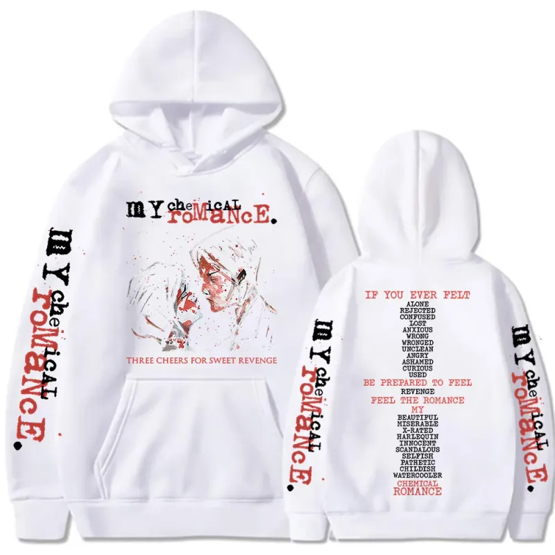 Rock Band My Chemical Romance Hoodies Three Cheers for Sweet Revenge Gothic Hooded Sweatshirts Men's Women Oversized Pullovers