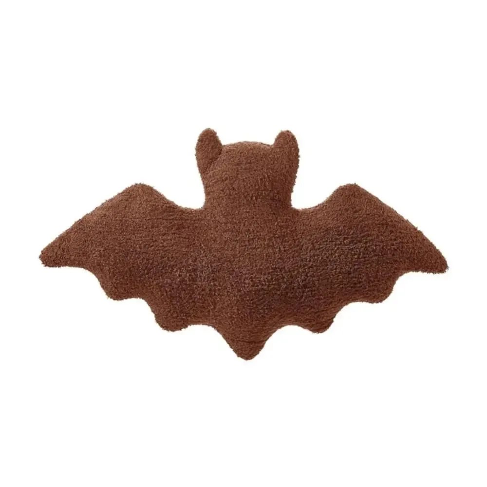 Plys materiale Bat Plys pude Halloween tema Blødt stof flagermus modellering pude Sort Hvid Brun Fyldedyr Plys til piger — image 9