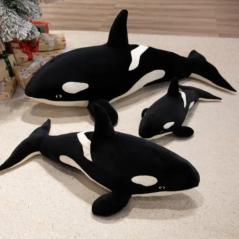 50/70 cm Orca gyilkos bálna plüss párna puha fekete fehér bálna dobópárna hálószoba kanapé dekor óceán témájú plüss párna ajándék