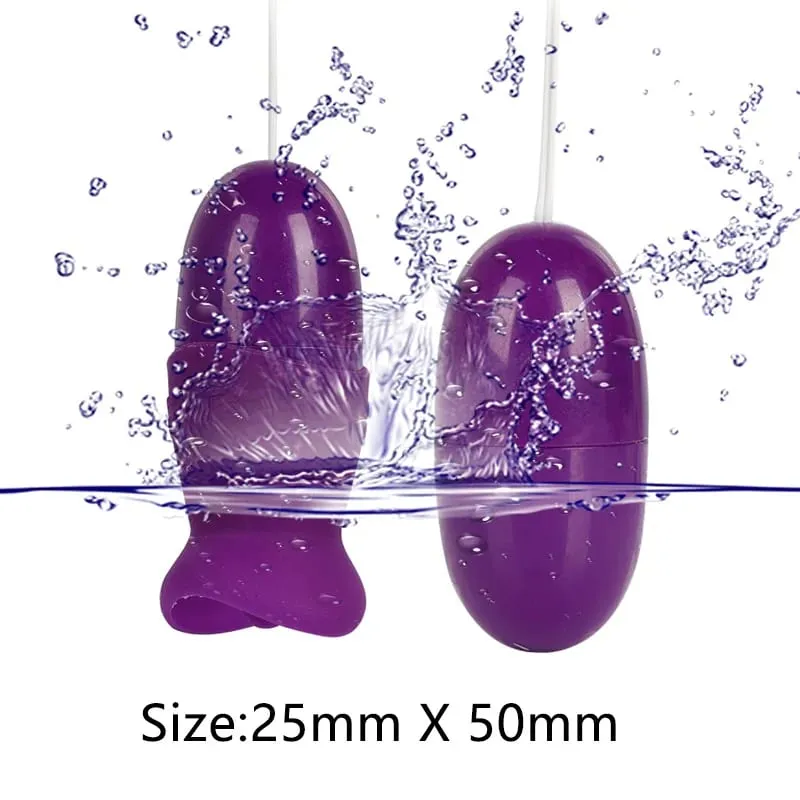 Two Balls Vibrator Tongue Licking Vibrating Jump Eggs Clitoris Stimulator Adult Product Sex Toys For Women Female Masturbation