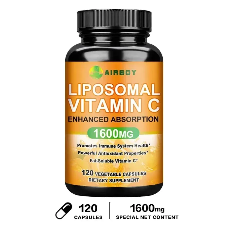 Liposomal Vitamin C 1600mg - Promotes Collagen Production Immune Support Powerful Antioxidant