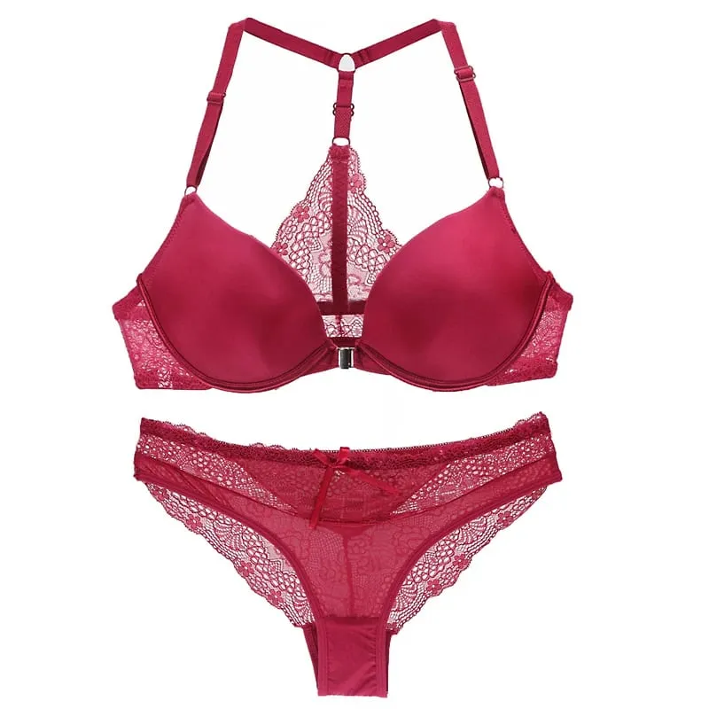DaiNaFang Nyt sexet BH-sæt Dybe V Y-line stropper Japan og Sydkorea Blonde Dameundertøj ABC Cup Kvinde Lingeri