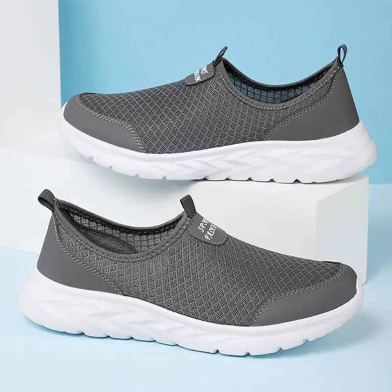 2023 zapatos informales ligeros para hombre, zapatillas informales transpirables antideslizantes para hombre, zapatos planos para caminar al aire libre, talla 40-47