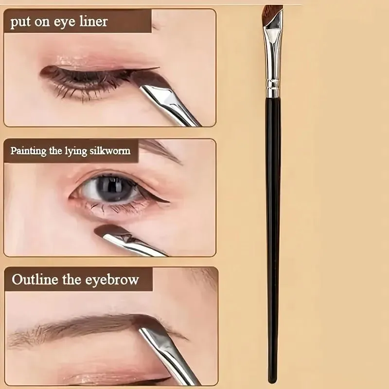 5pcs Eyeliner Brush Set with Tilted Fine Blade Suitable for Precise Application - Suitable for All Skin Types.