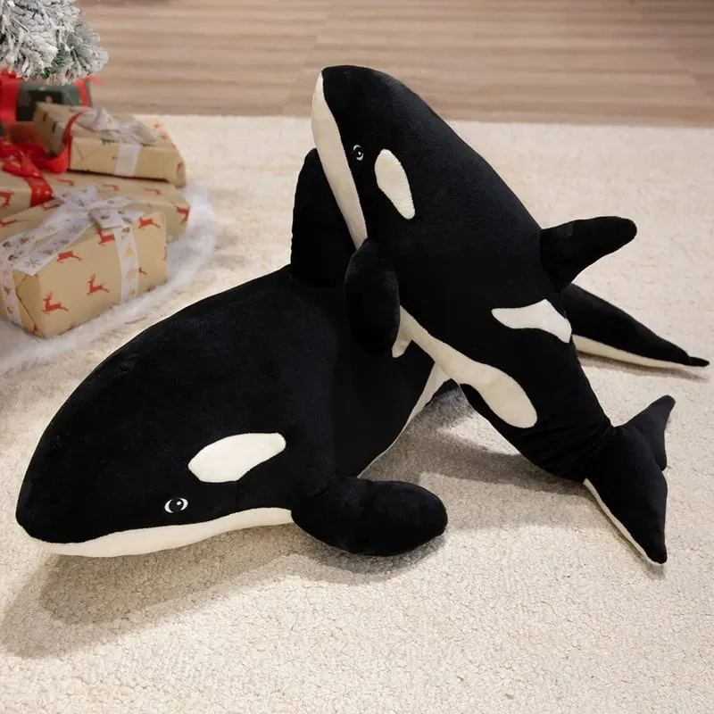 50/70 cm Orca gyilkos bálna plüss párna puha fekete fehér bálna dobópárna hálószoba kanapé dekor óceán témájú plüss párna ajándék