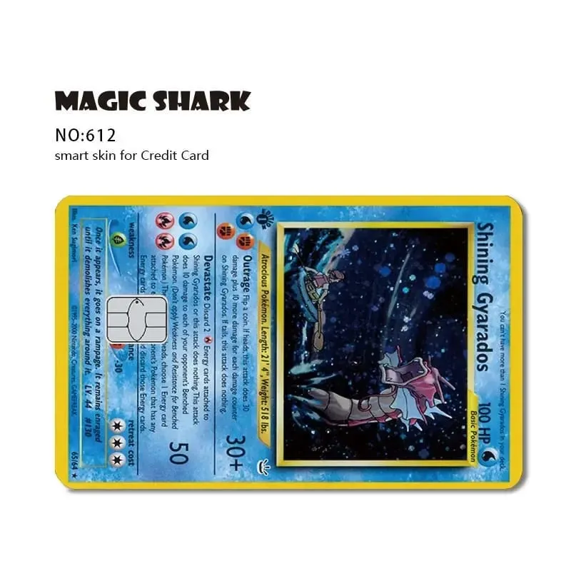 2025 New Pokemons Charizard Blastoise Bulbasaur Eevee Metwo Sticker Film Skin Cover for Credit Debit Card