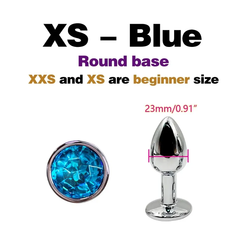 Metal Anal Plug With Gem Base Beginner To Expert 5 Size Butt Plug G-Point Massage Dildos Female/Male Couples Adult Sex Toys