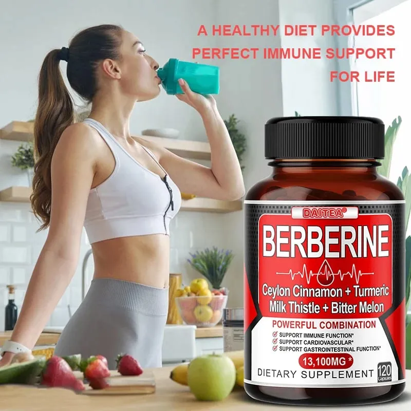 Berberine and Ceylon Cinnamon Capsules-Good for Cardiovascular and Digestive Health Strengthens The Immune System Anti-oxidant