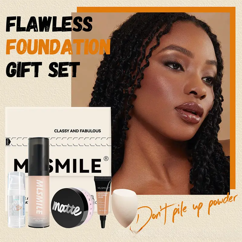 All‑in‑One Foundation Makeup Gift Set Full Coverage Concealer Setting Powder Makeup Sponge Portable Face Cosmetic Kit
