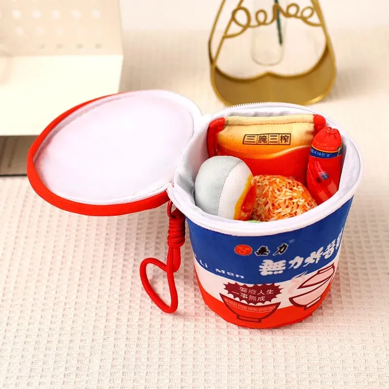 Simulation Lifelike Noodle Series Plush Toys Creative Stuffed Soft Instant Noodle Bucket Funny Pillow for Girls Gift Home Decor — image 8
