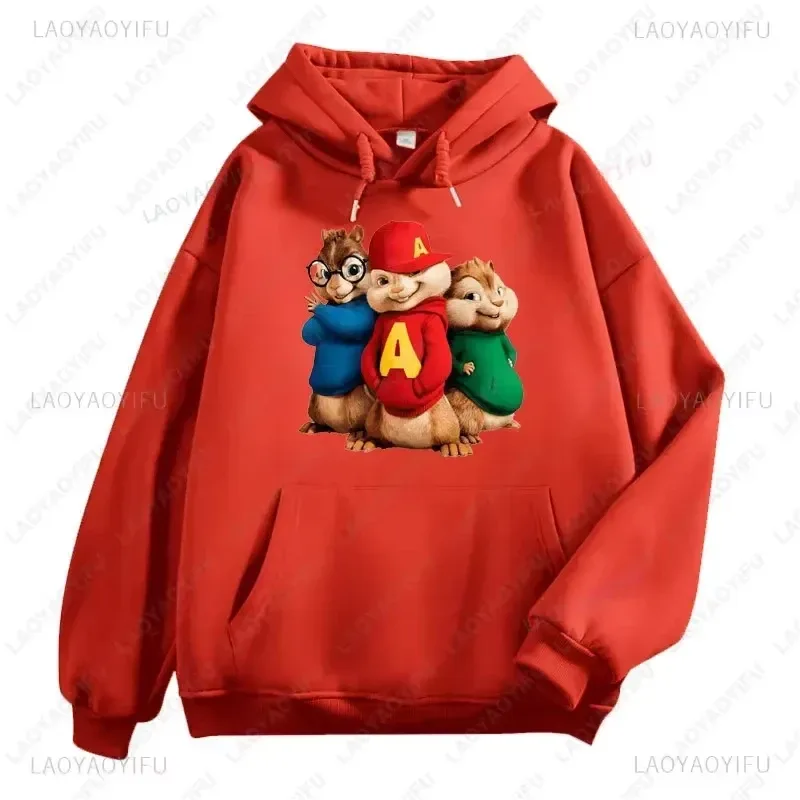 Alvin and The Chipmunks Anime Hoodies Eco Friendly A Letters Printing Sweatshirt Casual Streetwear Unisex Pullovers promo