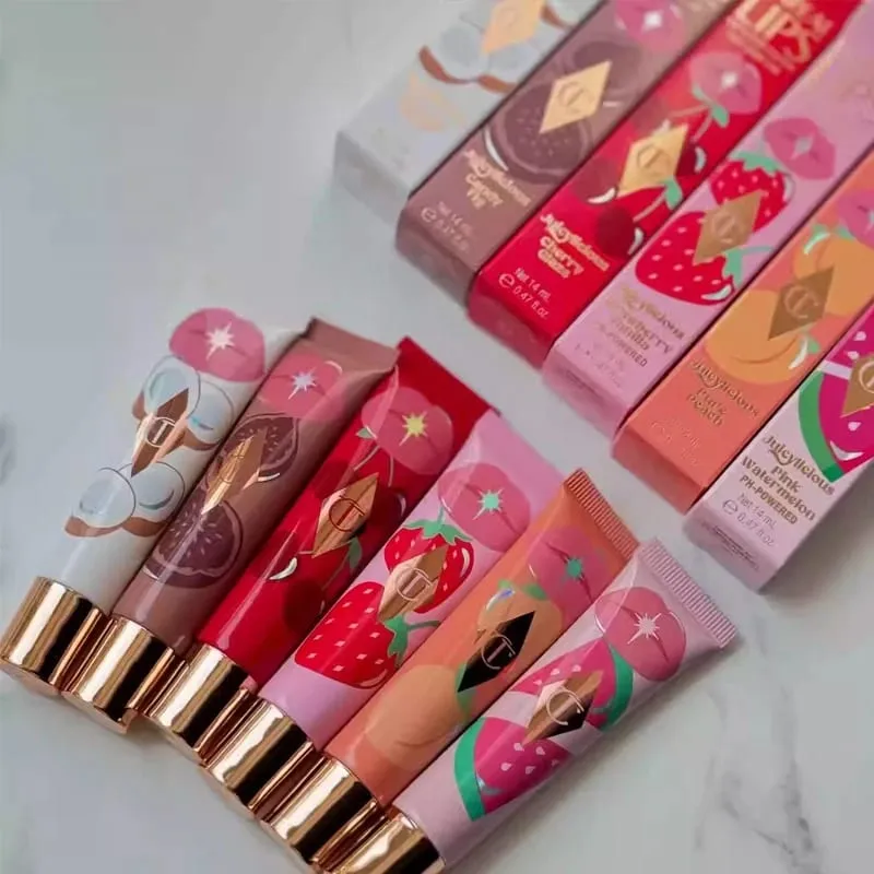 Charlotte Tilbury CT Makeup Sæt Highlighters Lip Blam 4 Farve Øjenskygge Palette Lip Gloss Lip Blam Sæt Pude Talk Langvarig