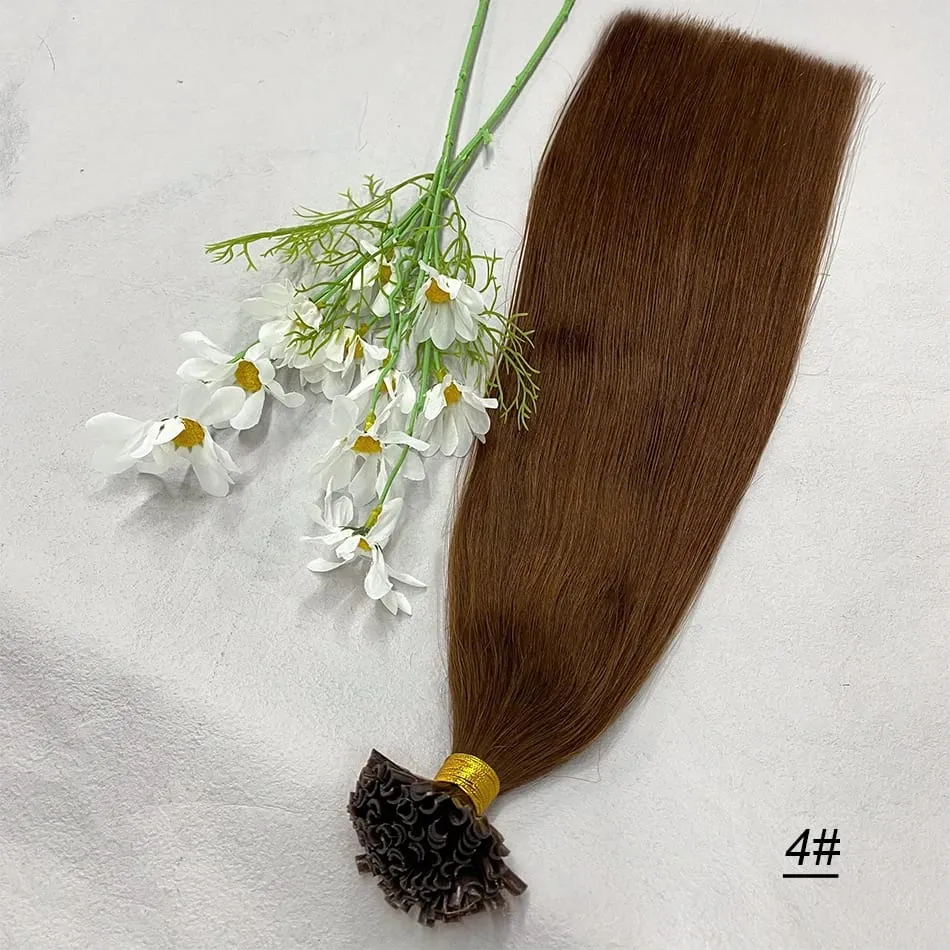 Full Shine U Tip Hair Extensions Nature Black Hair Blone 613 Color 50g Keratin Glue Beads Prebonded Remy Human Hair Extensions