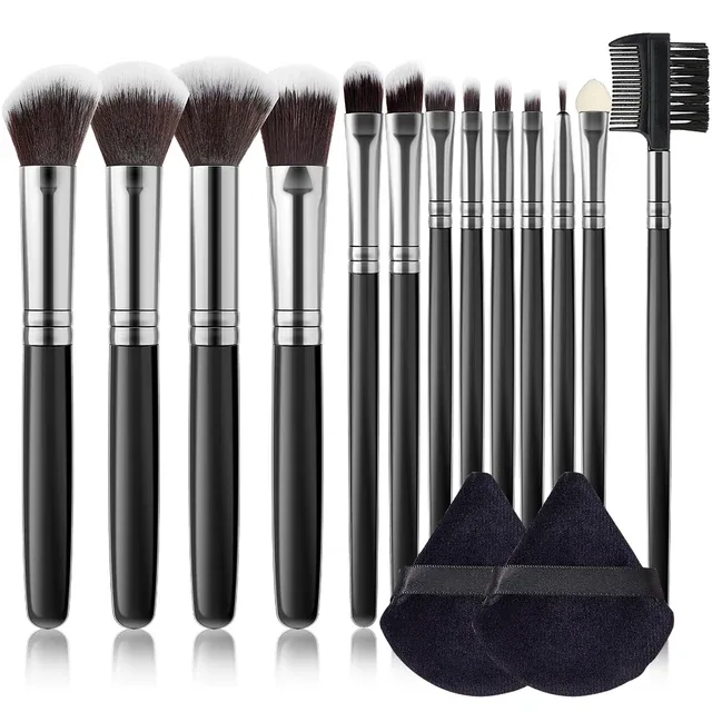 Professional 13PCS Makeup Brushes Set 2 Powder Puff Sponge for Cosmetics Foundation Blush Eyeshadow Blending Brush Beauty Tools — image 23