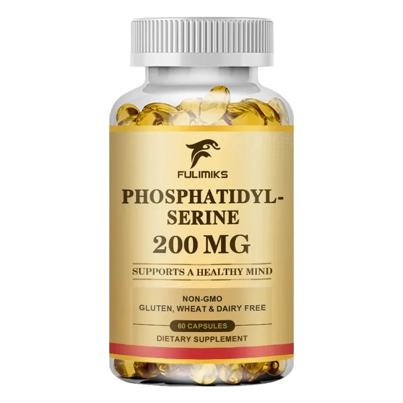 PhosphatidylSerine Capsules High Absorption Supplement for Support Memory Focus Cognitive Sleep and Brain Health