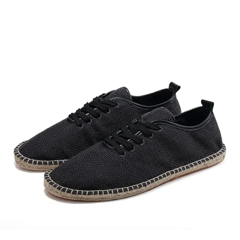Men Shoes Summer Espadrilles Men Canvas Sneakers New Breathable Fisherman Footwear Mens Slip on Loafers Large Size 47 Sneakers