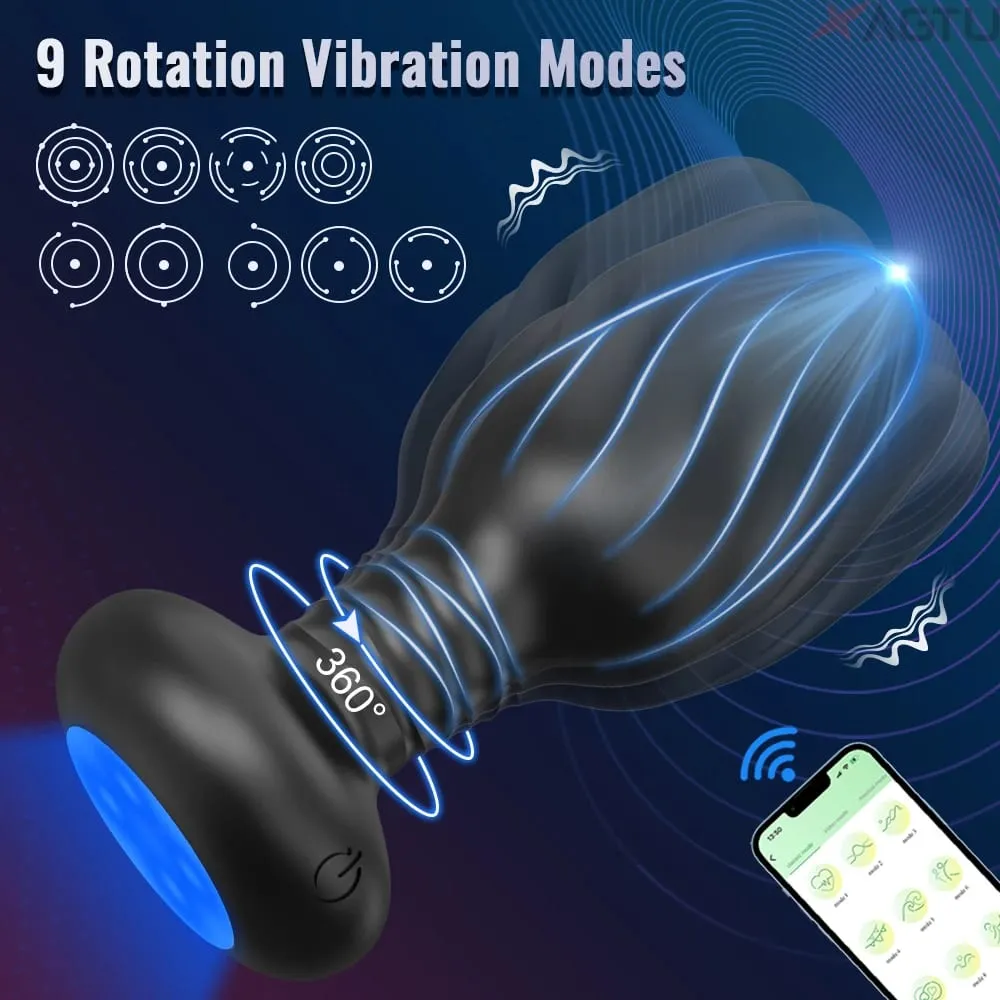 APP Control LED Rotation Vibrating Butt Plug for Women Wiggle Anal Vibrator Gay Men Anal Plug Interaction Sex Toy for Couples — image 3