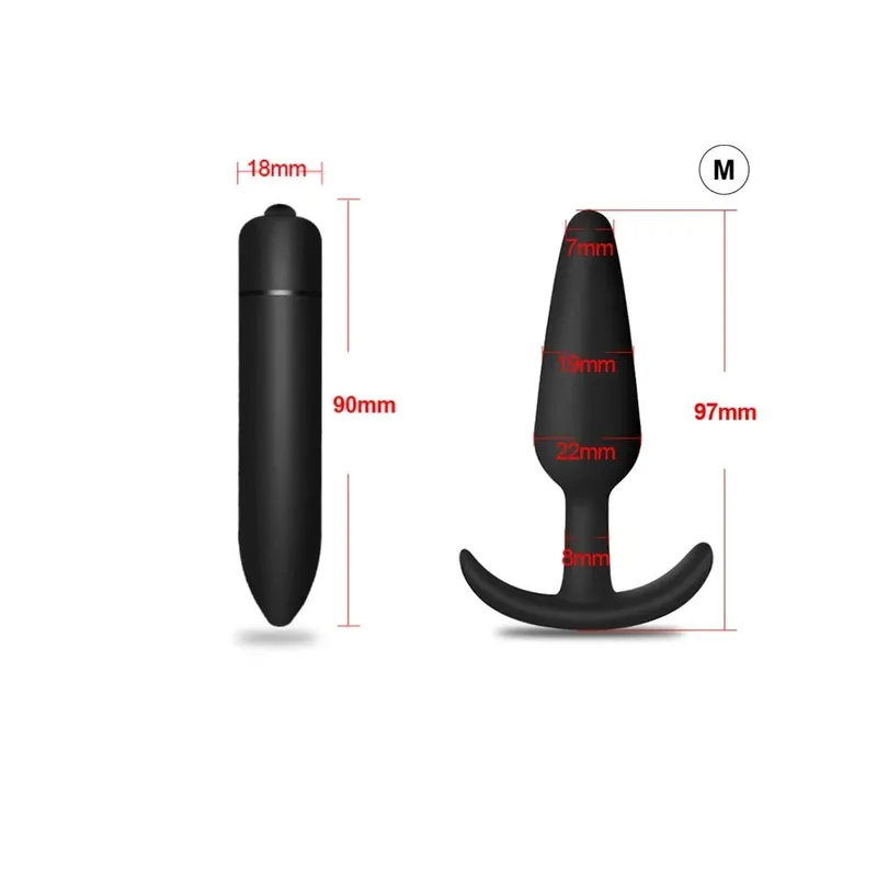 4pcs Beginner Silicone Butt Plug Anal Plug for Men Prostate Massager for Gay Mini Anal Bullet Vibrator Sex Toy for Men Women