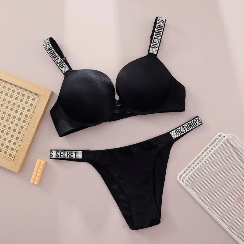 V Women Lace Push Up Bralette Seamless Comfortable Breathable Lingerie Home Wear Set Lingerie Set Underwear Set Bra Panty Set