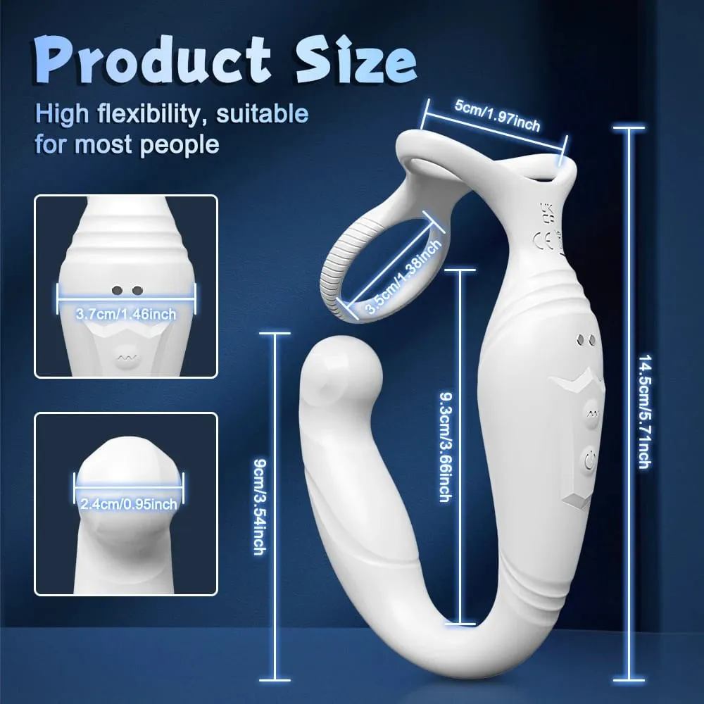 App Control Vibrator for Men Prostate Massager Dual Penis Ring Cock Rings Anal Vibrating Butt Plug Anal Sex Toy for Men — image 4