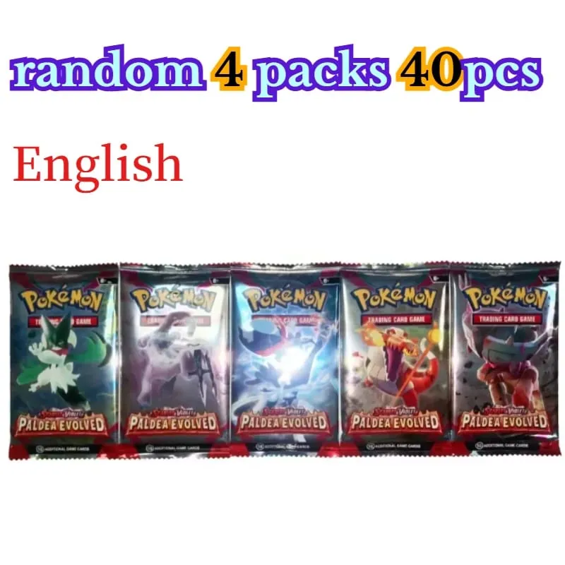 fun 40 Pieces Pokemon Card Pack 4 Sets Sun Moon Violet 151 English Trading Cards Collectible Toys Halloween Gift Fantasy Sci Fi