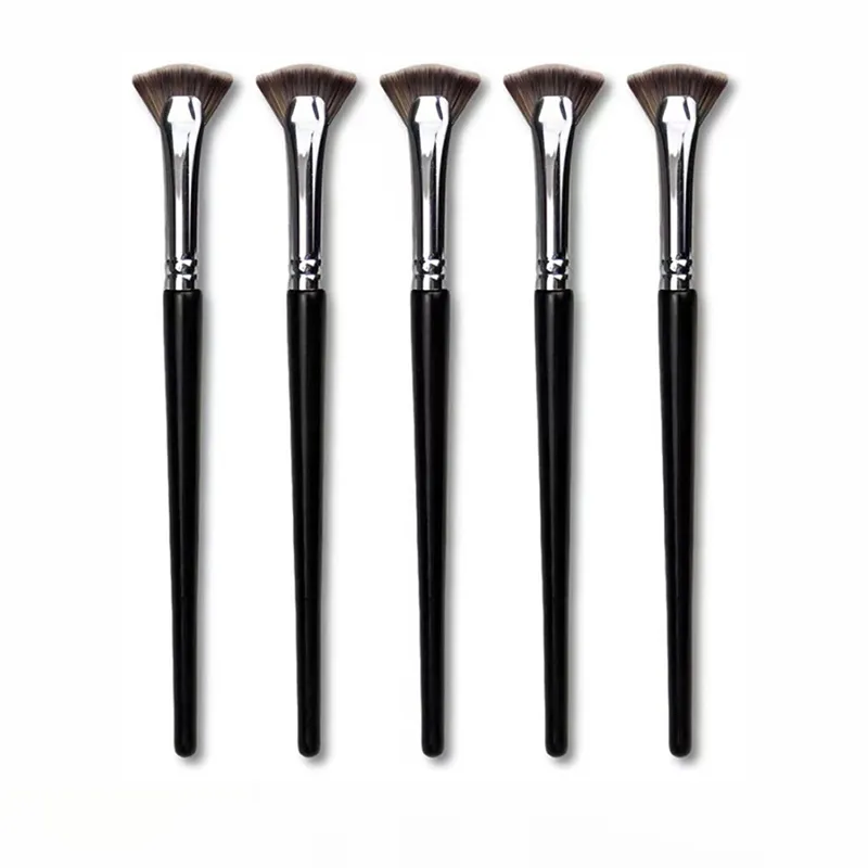 1PC Fan-shaped Eyelash Brush Soft No Shedding Professional Beauty Eyelash Makeup Brushes Mascara Highlighter Powder Smudge Tool
