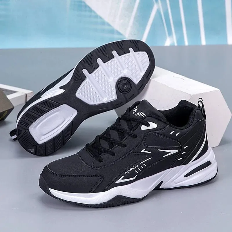 Chunky Sneaker for Men Thick Sole Versatile 2026 New Trend Mesh Lace Up Breathable Casual Sports Shoes Increased Soft Soles