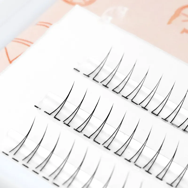 J Curl V Shape Under Eyelash Comic Eye Lashes Natural Bottom Lashes Soft Manga Eyelashes Bunches Eyelash Clusters Korean Makeup