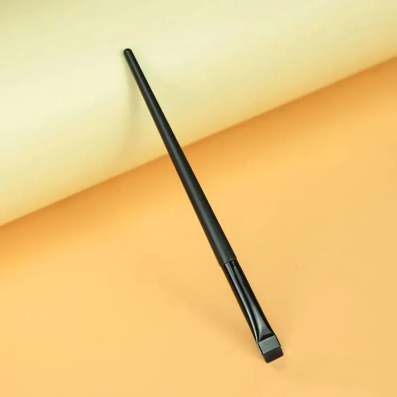 Pennello per cosmetici Strumento per trucco Pennelli per eyeliner angolati fini per principianti Pennello per sopracciglia piatto Pennello per sopracciglia Pennello per trucco a lama