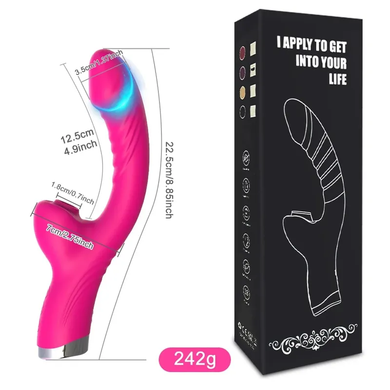 20 režimů Aplikace Porn Tongue Dildo Vibrátor Bod G Bod G Vagina Masážní hůlka Stimulátor olizování klitorisu Dospělé Ženy Ženy Sexy sexuální hračky