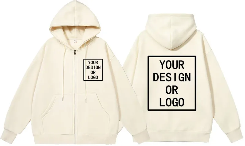 Custom Your Own Design Brand Logo/Picture Personalized Custom Men Women DIY Zipper Hoodies Sweatshirt Casual Hoody New Pullover