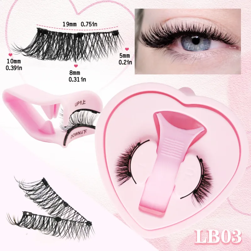 1 Pair Magnetic Eyelashes Fluffy Soft False Lashes With Tweezers Makeup Tool Magnetic Lashes Natural Faux 3D Mink Eyelashes