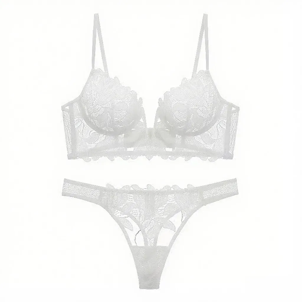 Frauen Rot Floral Spitze Dessous Set Sheer Bügel Dünnen Bh Passenden Tanga Höschen Sexy Hohl Dessous