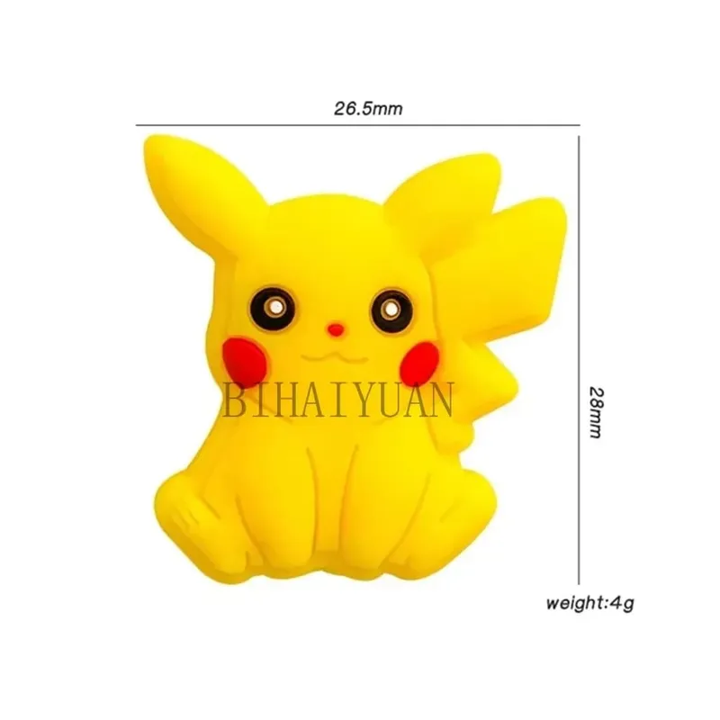 5pcs Pokemon Silicone Focal Beads for DIY Bead Pen Pacifier Chain Clips Beads Children Toys DIY Gift — image 7