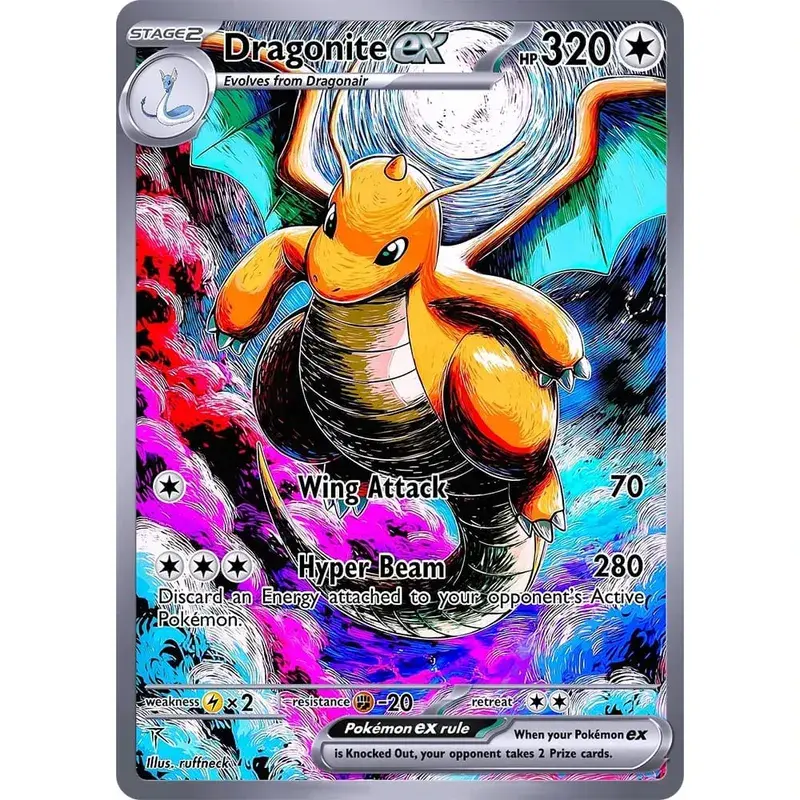 DIY Collection Cards DRAGONITE Self Made Single Card Classic Game Anime Card Gift Toy — image 5