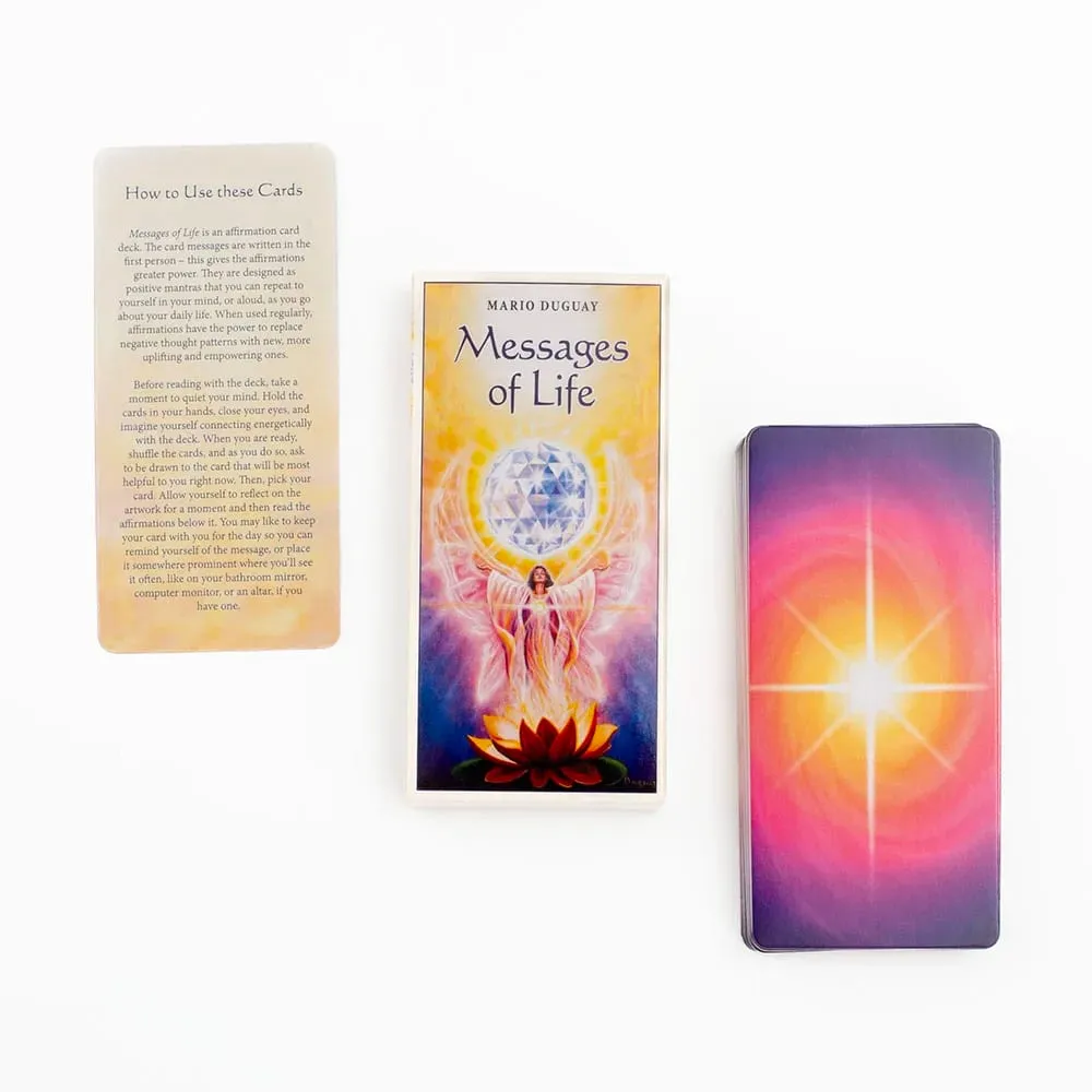 Messages Of Life Tarot Board Game 54 Pcs English Playing Cards for Party and Family Fun 11.3*4.5cm