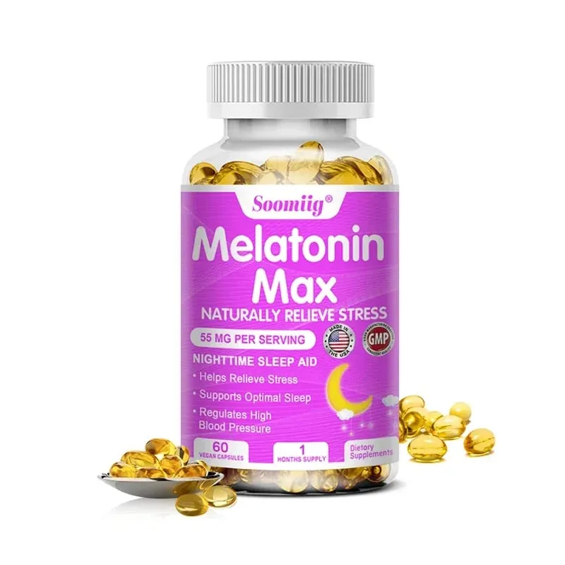 Melatonin - Dietary Supplement To Improve Nighttime Sleep Quality and Improve Insomnia Reduce Waking Time Boost Immunity