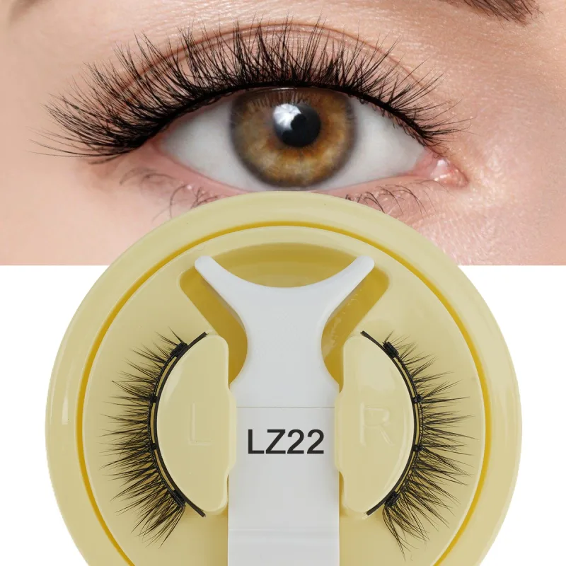 Magnetic Eyelashes Reusable Winged Magnetic 3D Mink Lashes Long-Lasting No Glue Needed False Eyelashes With Tweezer Makeup