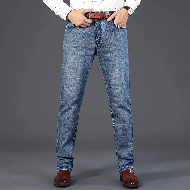 Wthinlee 8 Models Spring Autumn Business Jeans Men Casual Straight Stretch Fashion Classic Work Denim Trousers Brand Clothing — image 3